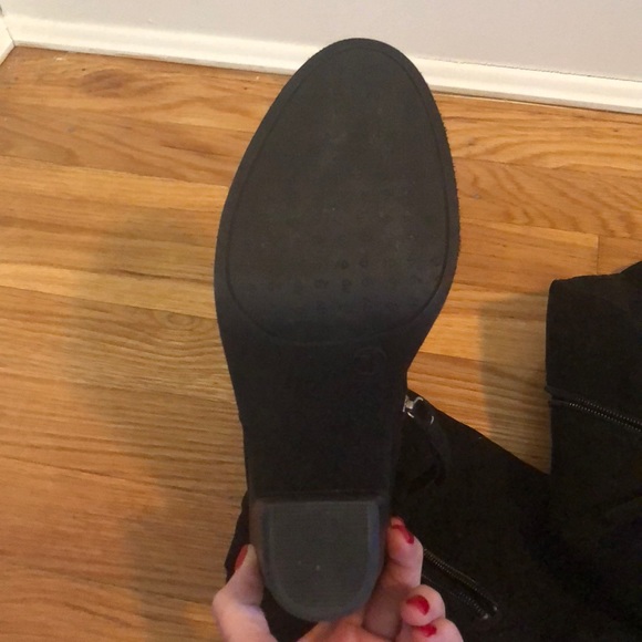 Black over-the-knee boots with heels - Picture 3 of 3